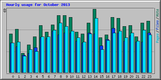Hourly usage for October 2013